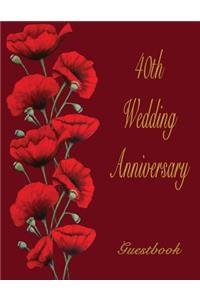 40th Wedding Anniversary Guestbook