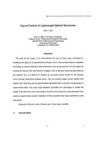 Figure Control of Lightweight Optical Structures