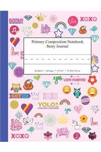 Primary Composition Notebook Story Journal: Educational Writing and Drawing Handwriting Activity Workbook