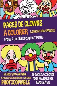 Pages à Colorier Pour Tout-Petits (Pages de clowns à colorier)