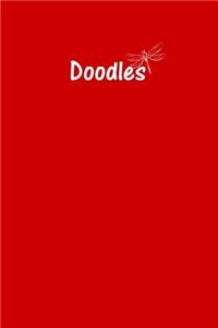 Doodles Journal - Great for Sketching, Doodling, Project Planning or Brainstorming: Medium Ruled, Soft Cover, 6 x 9 Journal, Red, 200 Pages
