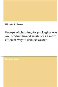 Groups of Charging for Packaging Waste. Are Product-Linked Waste Fees a More Efficient Way to Reduce Waste?