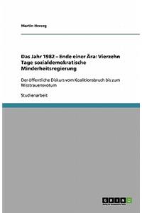 Das Jahr 1982 - Ende einer Ära