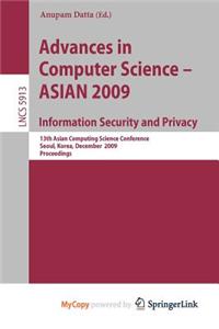 Advances in Computer Science, Information Security and Privacy
