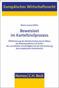 Beweislast Im Kartellzivilprozess