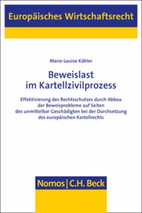 Beweislast Im Kartellzivilprozess