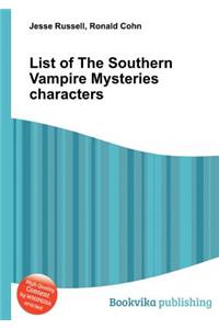 List of the Southern Vampire Mysteries Characters