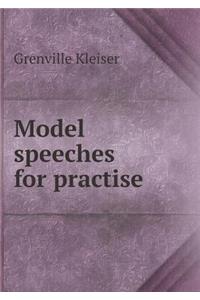 Model Speeches for Practise