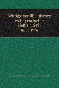 Beitrage zur Rheinischen Naturgeschichte