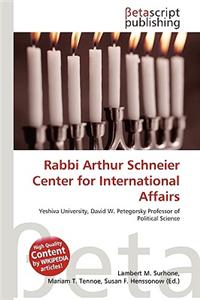 Rabbi Arthur Schneier Center for International Affairs