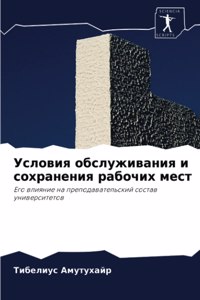 Условия обслуживания и сохранения рабочи