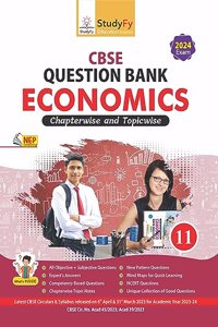 StudyFy Class 11 Economics CBSE Question Bank For 2024 Exams | Chapterwise & Topicwise Notes | Previous Years Solved Questions