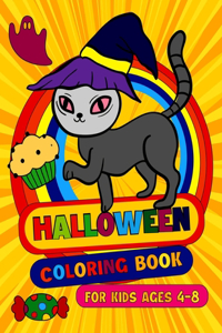Halloween Coloring Book For Kids, Ages 4-8