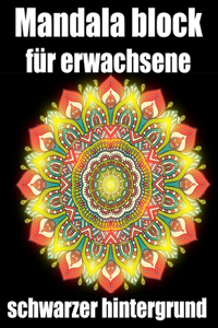 Mandalas block für erwachsene schwarzer hintergrund