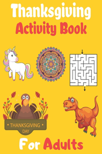 Thanksgiving Activity Book For Adults