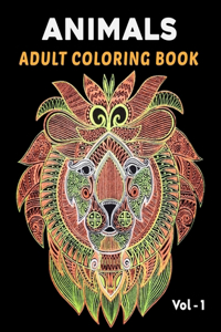 Animals Adult coloring Book