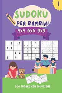 Sudoku per bambini 4x4 6x6 9x9