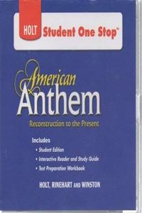 Holt McDougal American Anthem: Student One-Stop CD-ROM Grades 9-12 Reconstrucion to the Present 2009