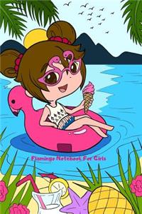 Flamingo Notebook For Girls