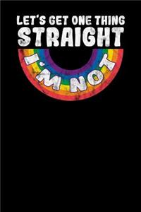 Let's get one Thing straight I'm not