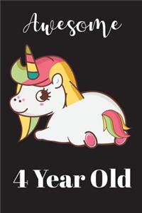 Awesome 4th Year Cute Baby Unicorn