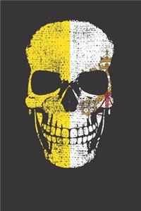 Vatican Flag Rome Skull Notebook Journal