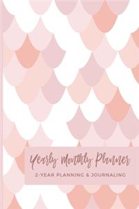 Yearly Monthly Planner 2-Year Planner Journaling