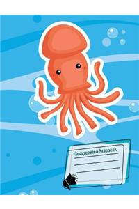 Composition Notebook: Cute Octopus Book for Girls or Boys. 8.5 x 11 lined 110 pages. for kids school students and teachers