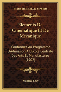 Elements De Cinematique Et De Mecanique
