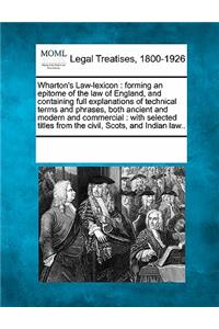 Wharton's Law-lexicon