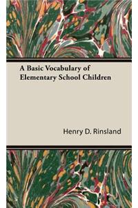 Basic Vocabulary of Elementary School Children