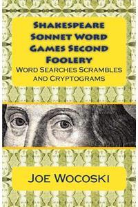 Shakespeare Sonnet Word Games Second Foolery