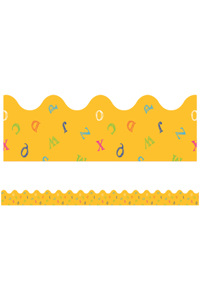 Alphabet Soup Scalloped Bulletin Board Borders