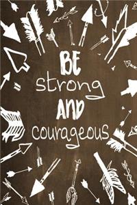 Chalkboard Journal - Be Strong and Courageous (Brown)