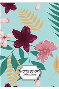 Notebook Flower Design: Pocket Notebook Journal Diary, 110 Pages, 7 X 10 Notebook Lined, Blank No Lined