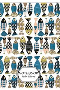 Fish Pattern: Pocket Notebook Journal Diary (Notebook Lined,blank No Lined)