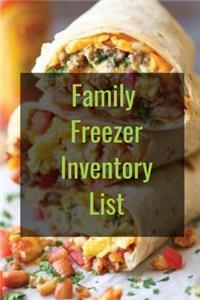 Family freezer inventory list