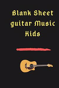 Blank Sheet guitar Music Kids Notebook