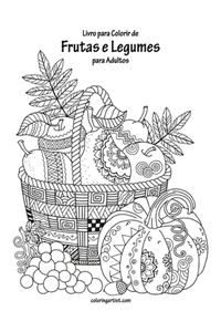 Livro para Colorir de Frutas e Legumes para Adultos