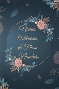 Names, Addresses, & Phone Numbers