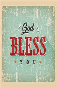 God bless you: Notebook graph paper 120 pages 6x9 perfect as math book, sketchbook, workbook and diary evangelics, katholics and other believer