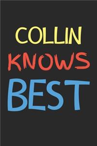 Collin Knows Best: Lined Journal, 120 Pages, 6 x 9, Collin Personalized Name Notebook Gift Idea, Black Matte Finish (Collin Knows Best Journal)