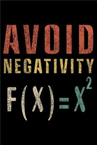 Avoid Negativity F(x)=x^2