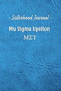 Sisterhood Journal Mu Sigma Upsilon