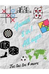Tec tac toe & more Games 8 in 1 All ages