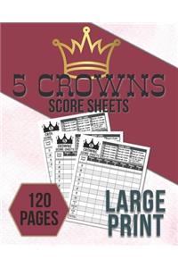 5 Crowns Score Sheets