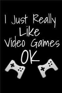 I Just Really Like Video Games OK Journal Notebook