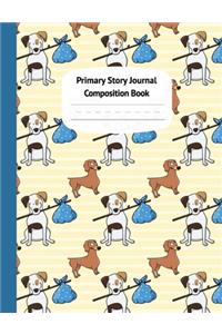 Cute Dogs Primary Story Journal Composition Book