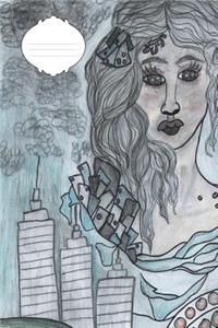 Scifi Lady Sky Notebook