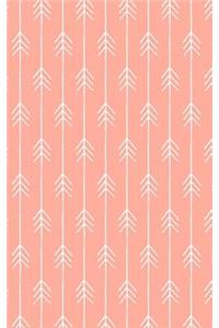 Melon Chevron Arrows - Lined Notebook with Margins - 5x8